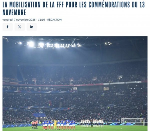 官方：法国队策画在对阵乌克兰赛前举行举止缅念念巴黎恐袭十周年